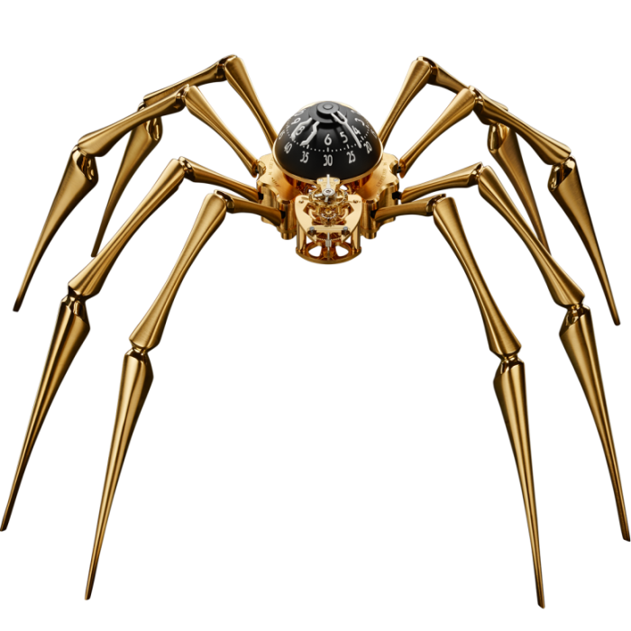 Эксклюзивные настольные часы "Arachnophobia" Gold